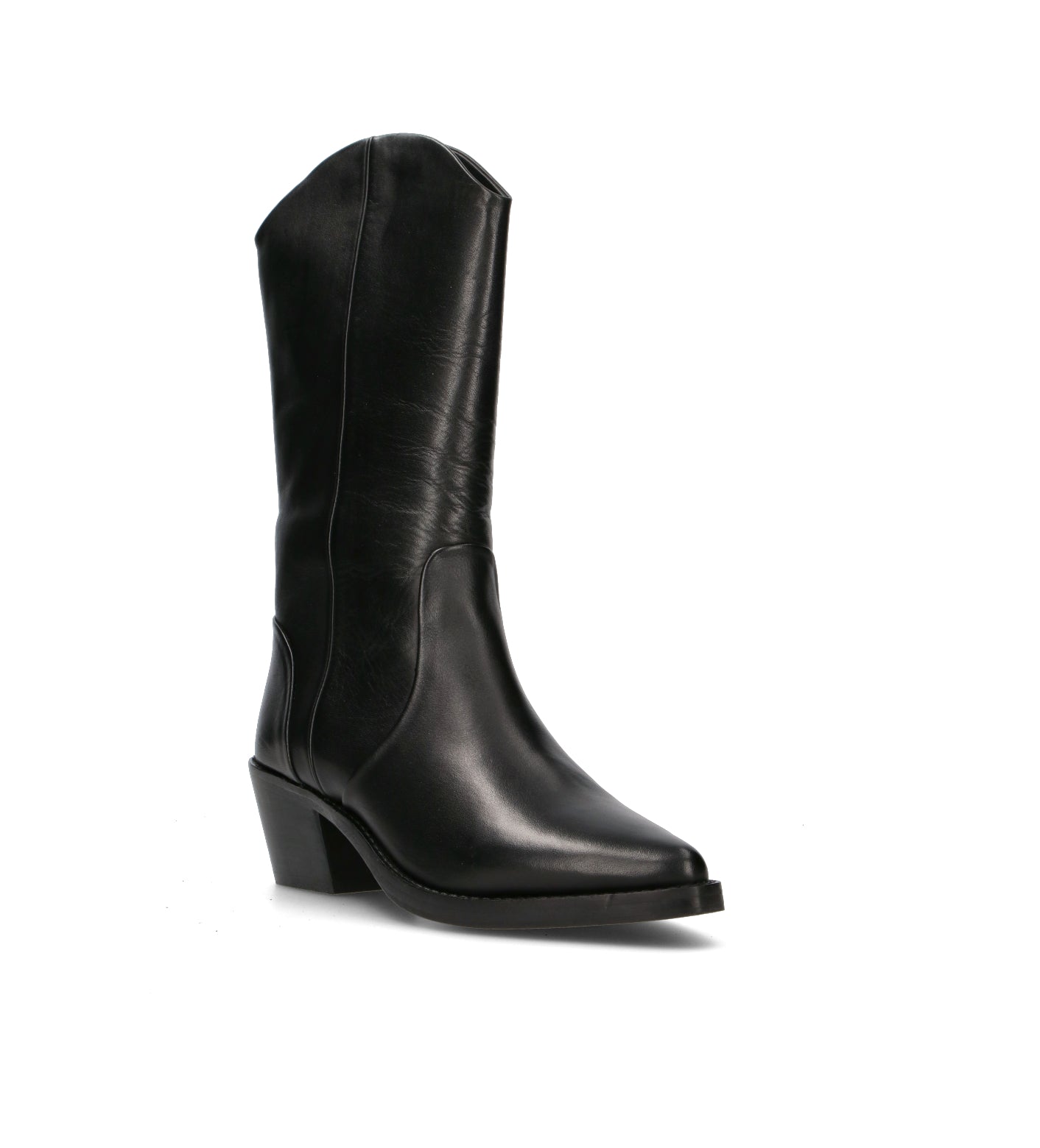 ZOLFO Stivale donna nero in pelle