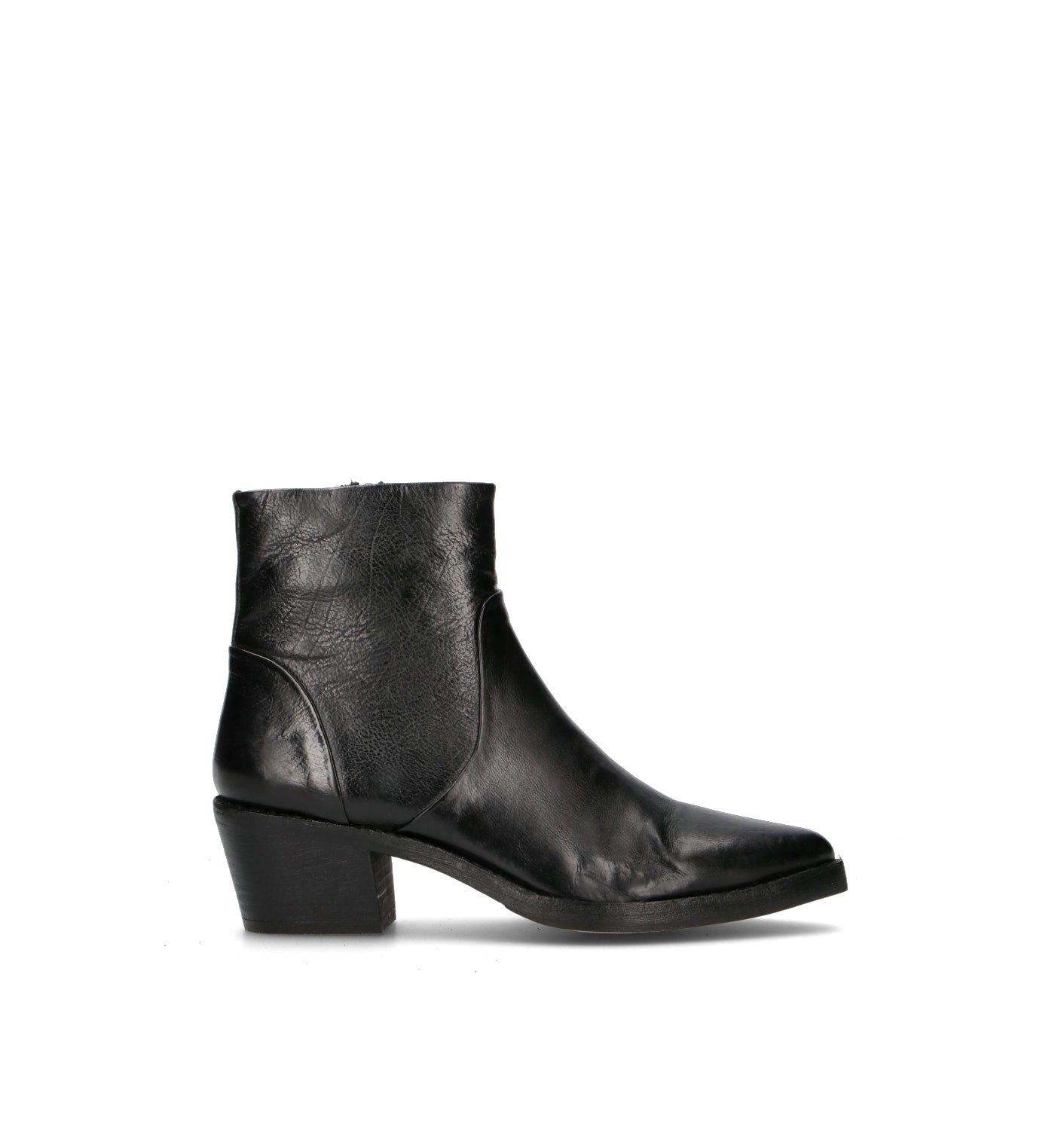 ZOLFO Tronchetto donna nero in pelle