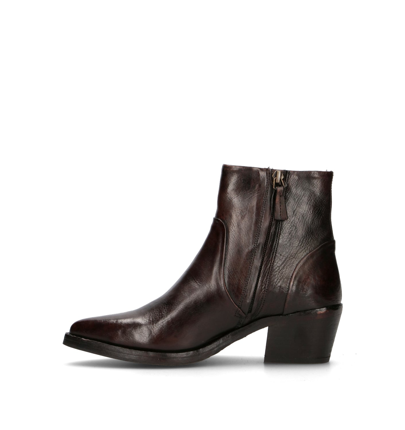 ZOLFO Tronchetto donna marrone in pelle