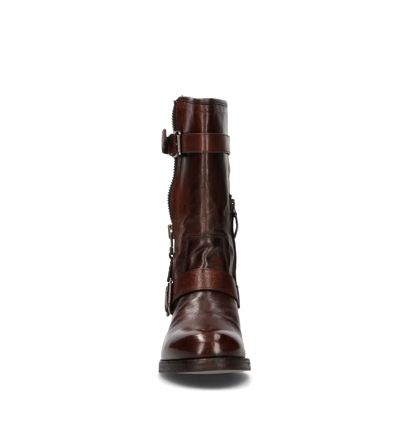 ZOLFO Stivale donna marrone in pelle