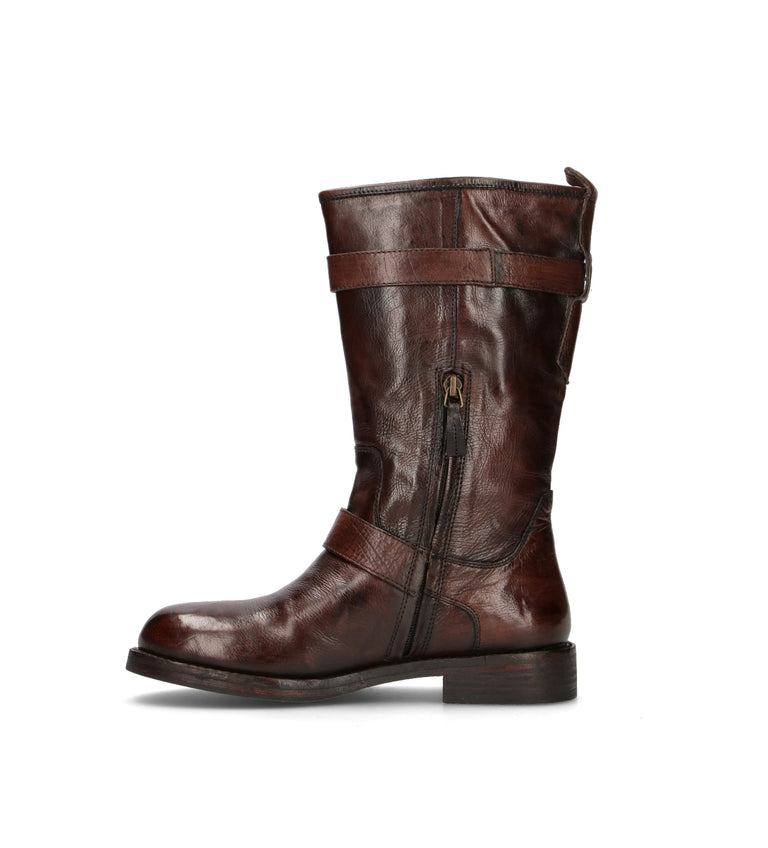 ZOLFO Stivale donna marrone in pelle