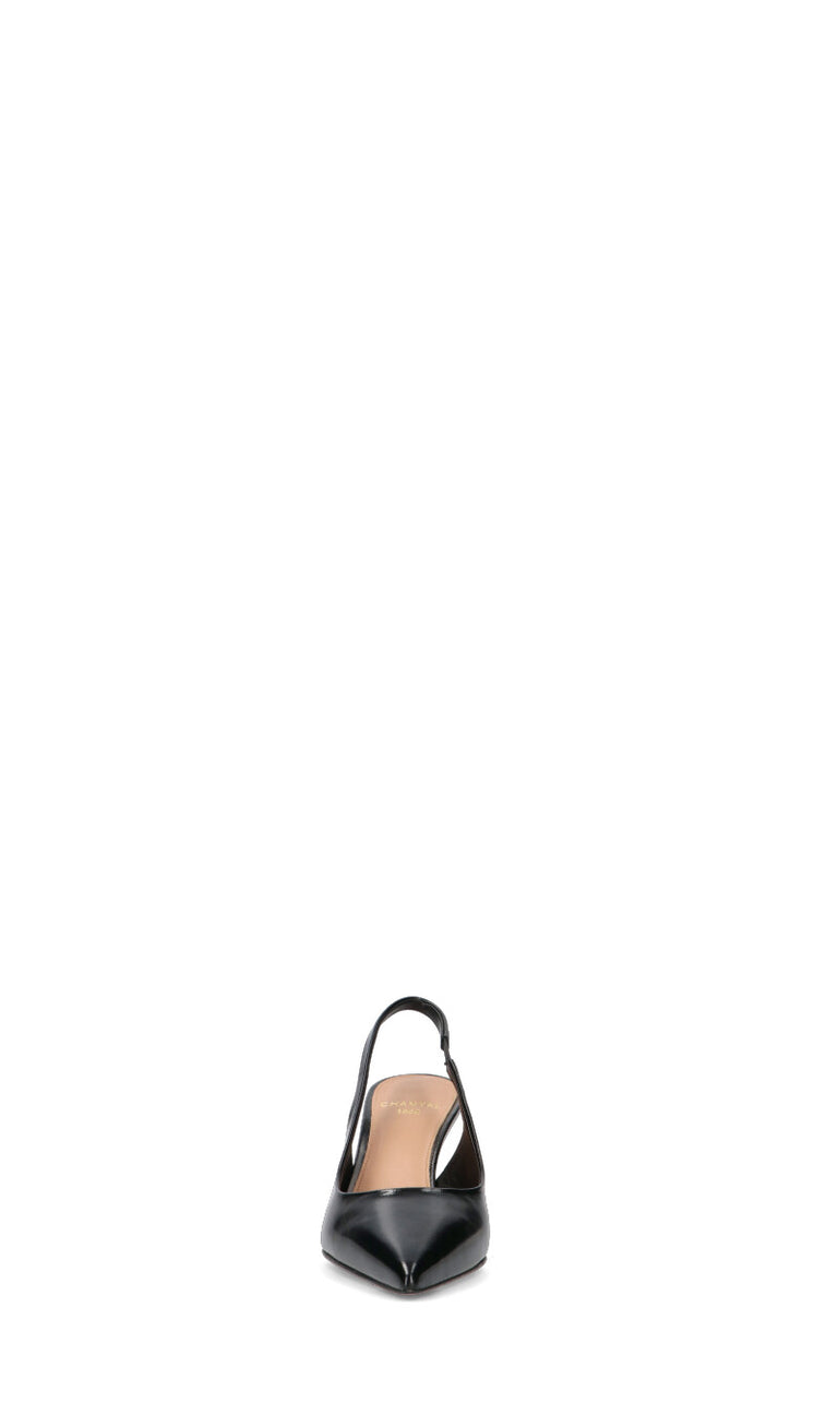 CHANTAL 1962 Slingback donna nera in pelle