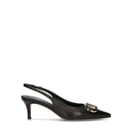 TWIN SET-SIMONA BARBIERI Slingback donna nera in pelle