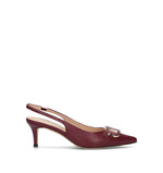 TWIN SET-SIMONA BARBIERI Slingback donna bordeaux in pelle