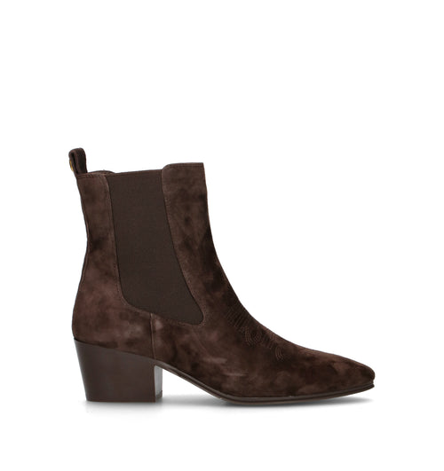 TWIN SET-SIMONA BARBIERI Tronchetto donna marrone in suede