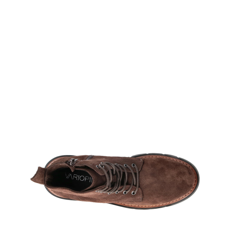 VARIOPINTO Anfibio donna marrone in suede