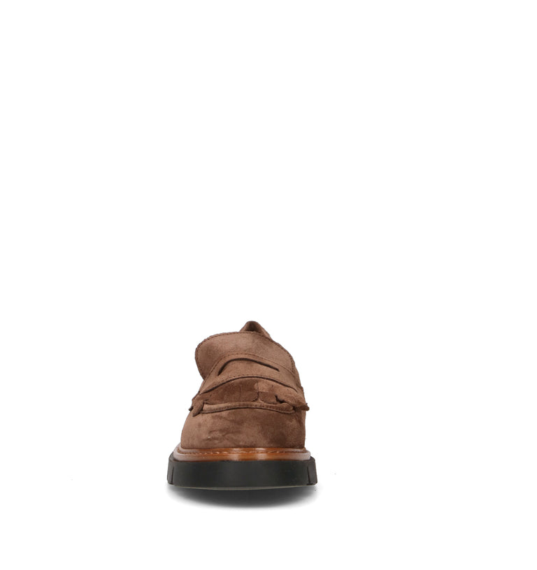 VARIOPINTO Mocassino donna marrone in suede