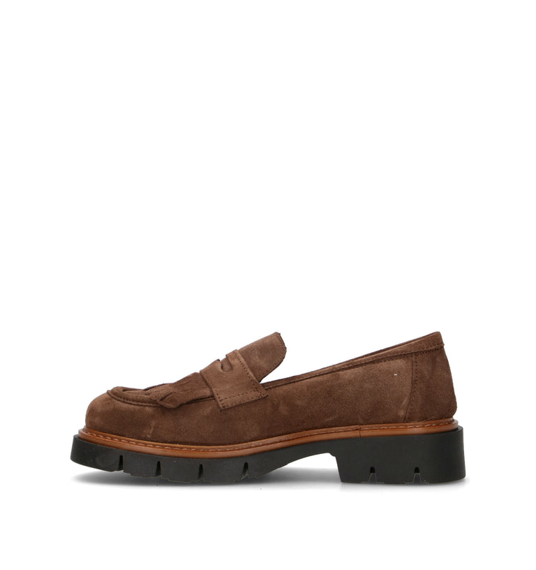 VARIOPINTO Mocassino donna marrone in suede