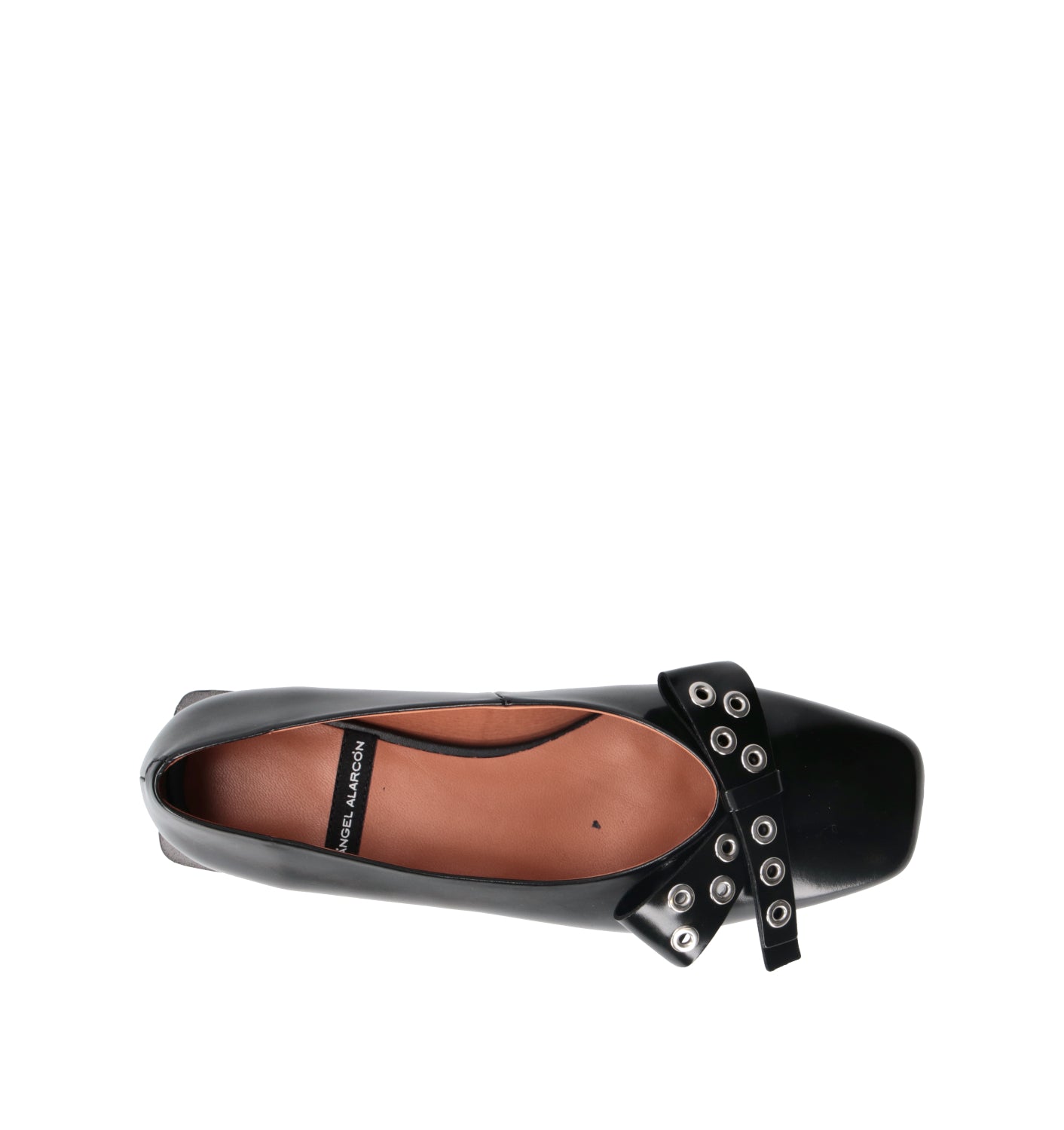 ANGEL ALARCON Ballerina donna nera in pelle