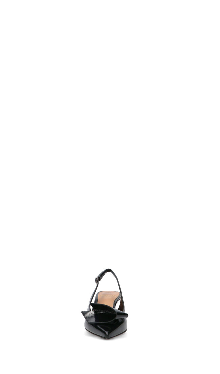 CHANTAL 1962 Slingback donna nera in pelle