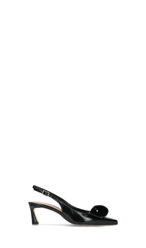 CHANTAL 1962 Slingback donna nera in pelle