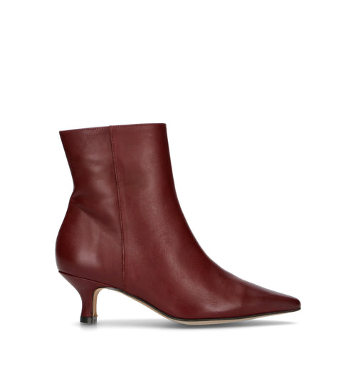 ANGEL ALARCON Tronchetto donna bordeaux in pelle