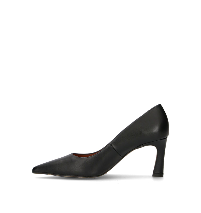 ANGEL ALARCON Décolleté donna nero in pelle