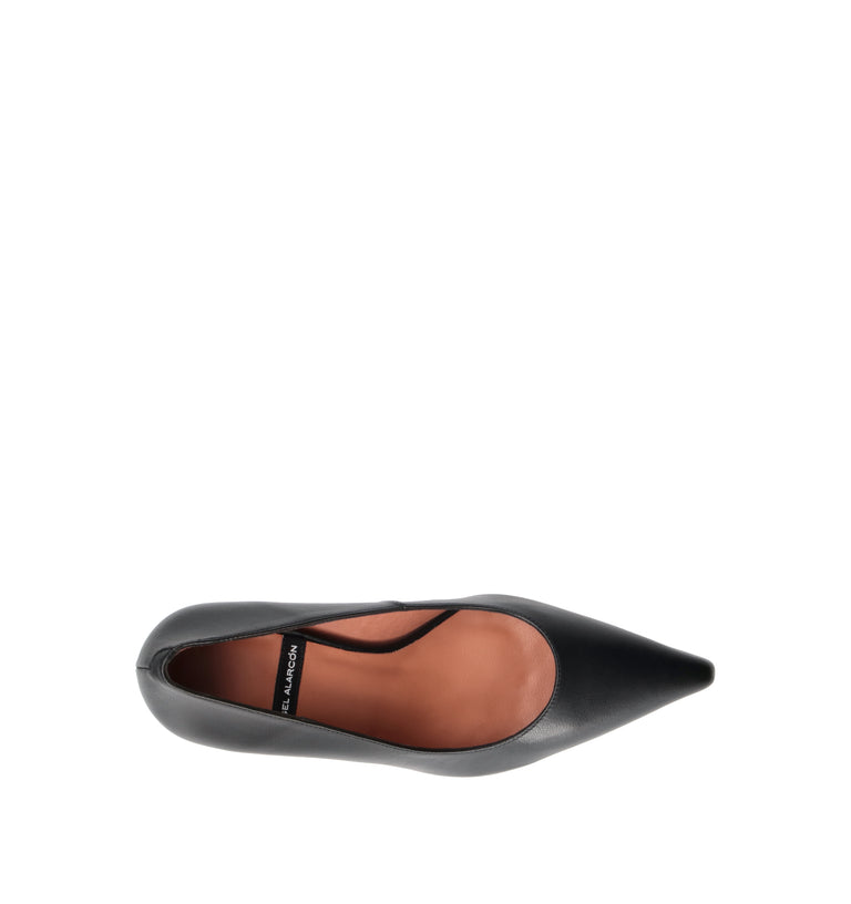 ANGEL ALARCON Décolleté donna nero in pelle