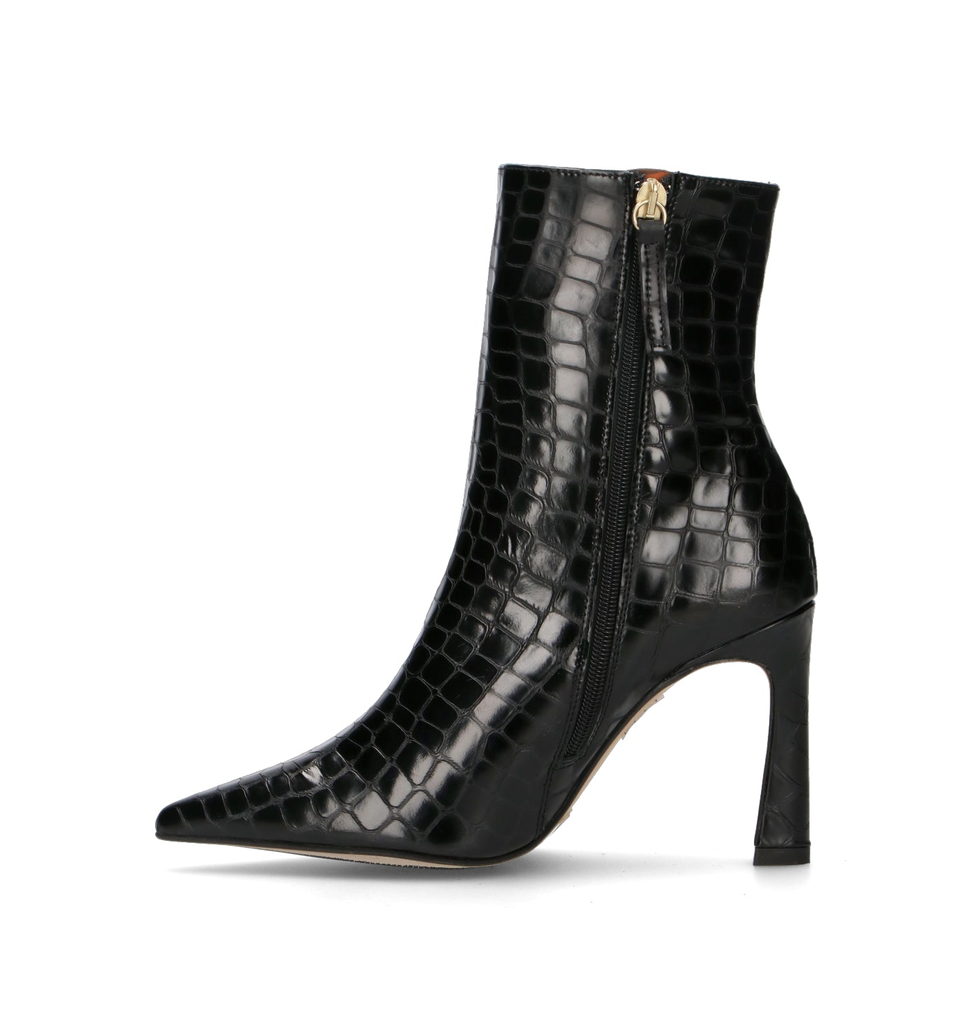 Blauer Tronchetto Donna In Pelle Nero - F2enda01 Lea Blk, Tacco 7,5cm Plateau 2,5cm