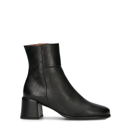 ANGEL ALARCON Tronchetto donna nero in pelle