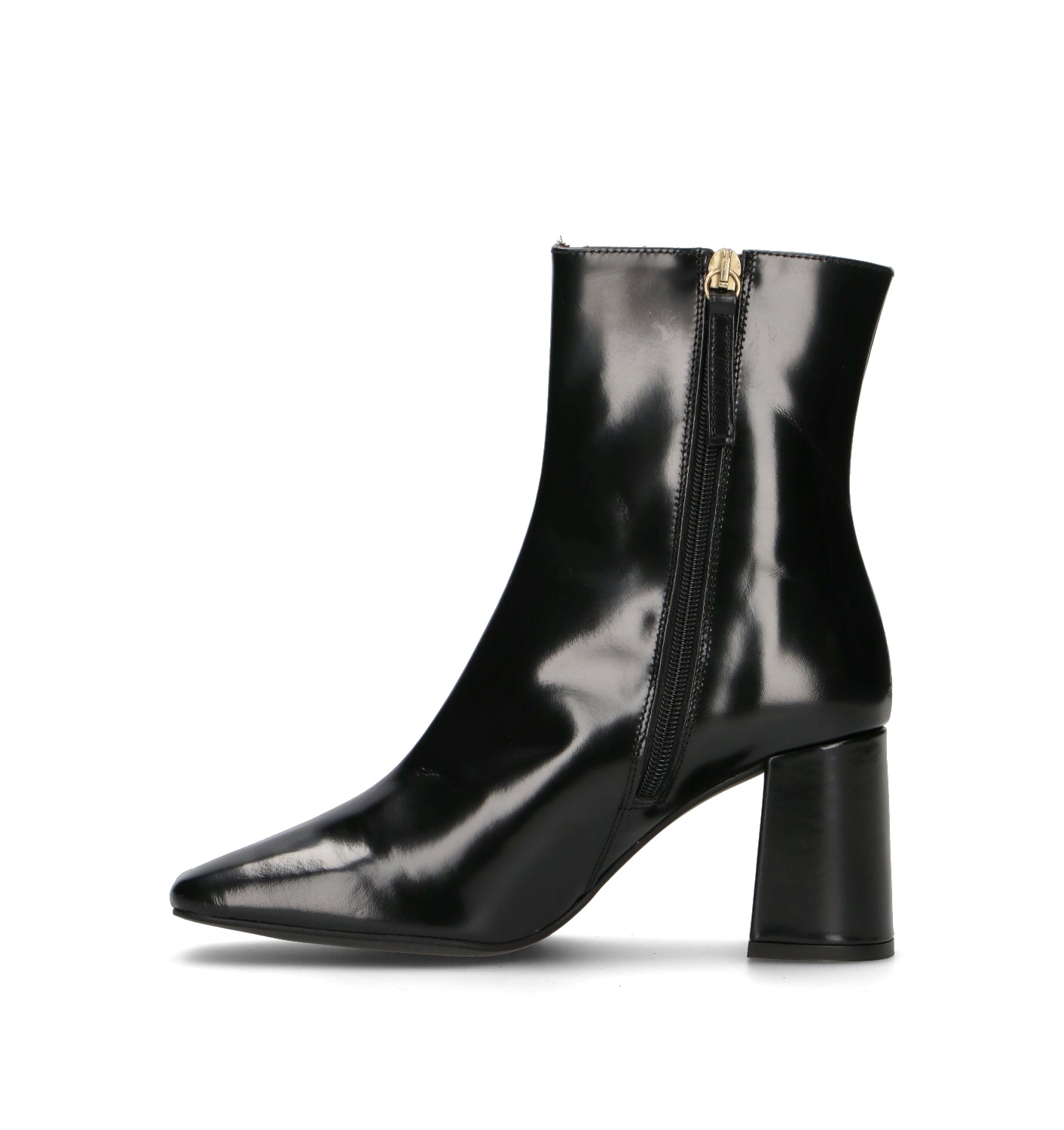 ANGEL ALARCON Tronchetto donna nero in pelle