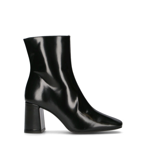 ANGEL ALARCON Tronchetto donna nero in pelle