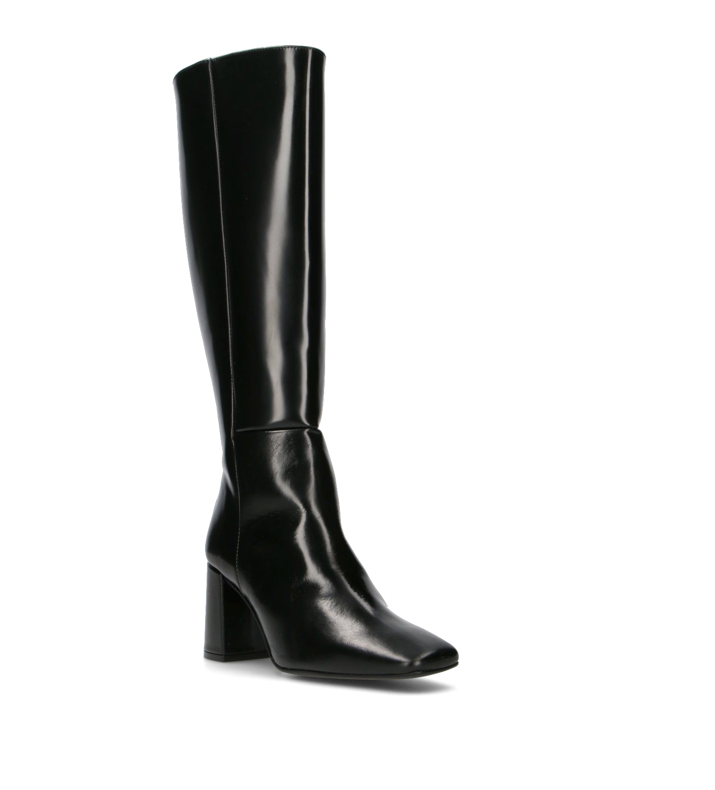 ANGEL ALARCON Stivale donna nero in pelle