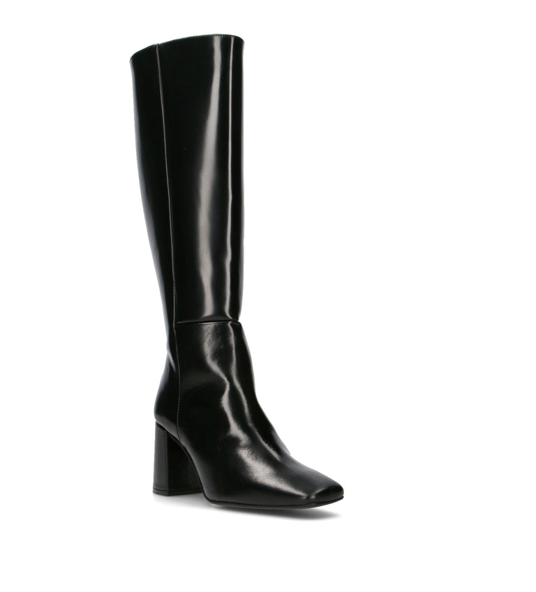 ANGEL ALARCON Stivale donna nero in pelle