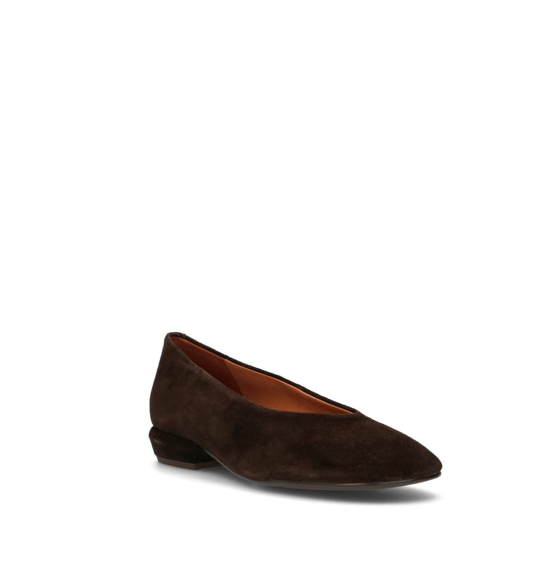 ANGEL ALARCON Ballerina donna marrone in suede