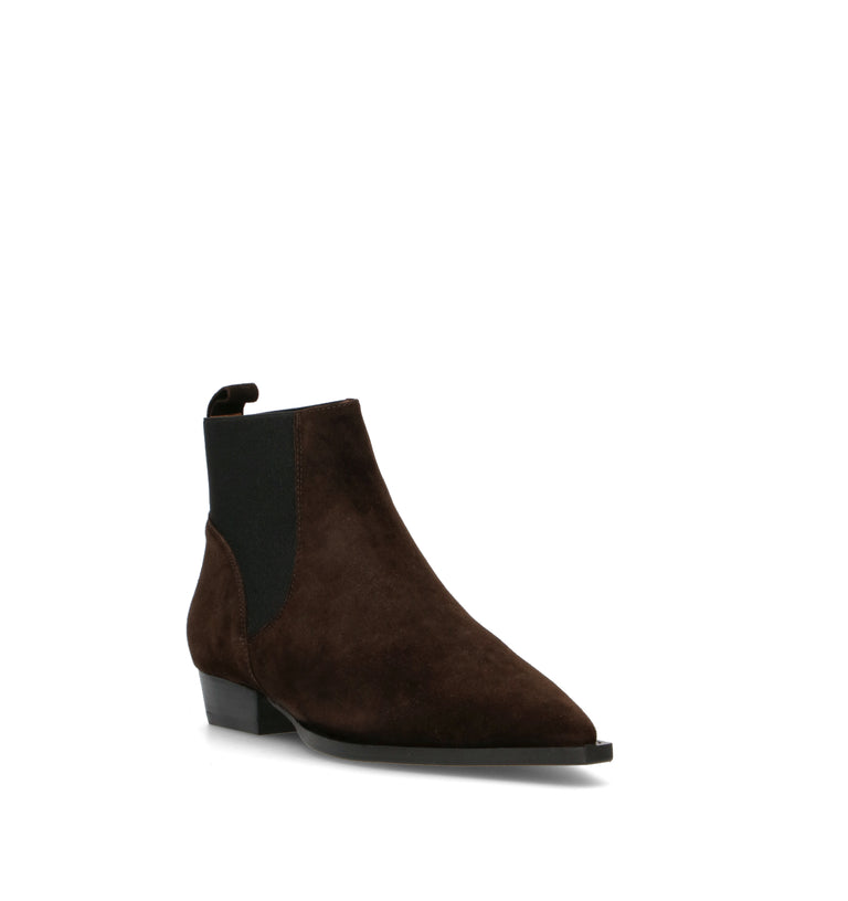 ANGEL ALARCON Tronchetto donna marrone in suede