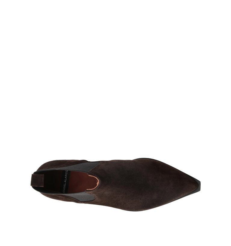 ANGEL ALARCON Tronchetto donna marrone in suede