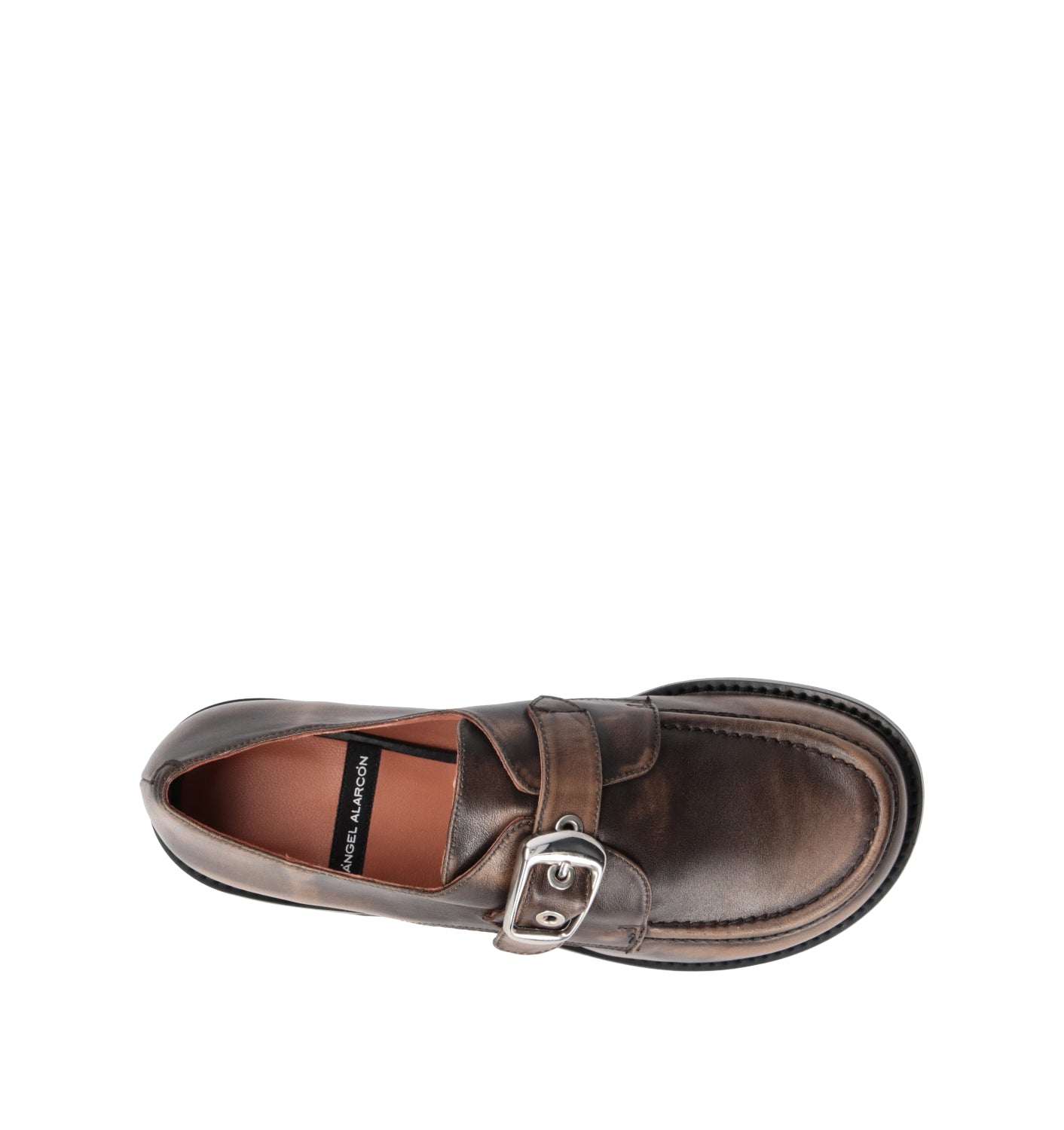 ANGEL ALARCON Mocassino donna marrone in pelle