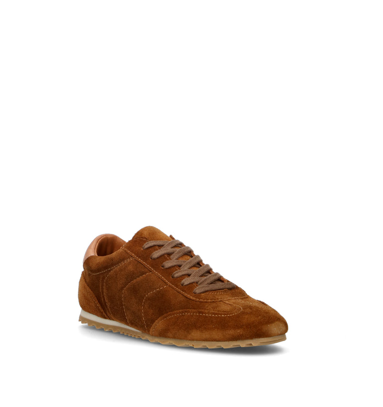 ANGEL ALARCON Sneaker donna cognac in suede