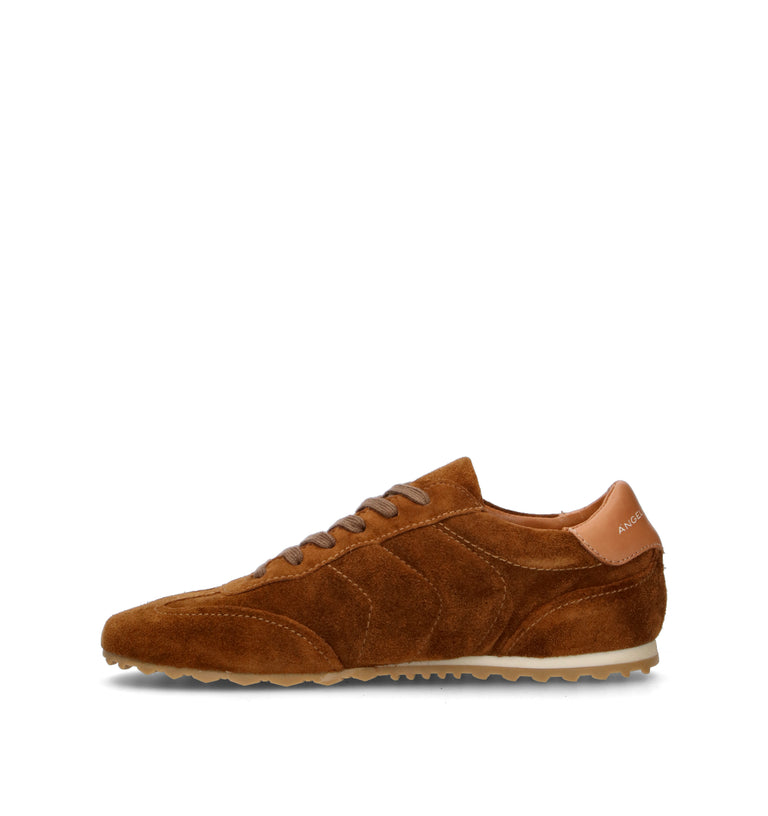 ANGEL ALARCON Sneaker donna cognac in suede