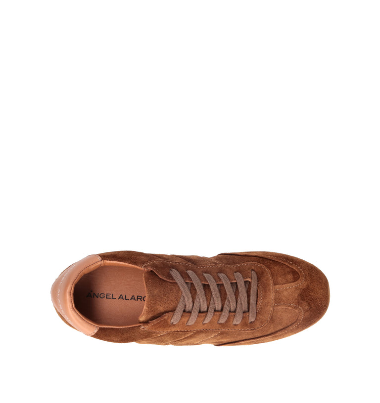 ANGEL ALARCON Sneaker donna cognac in suede