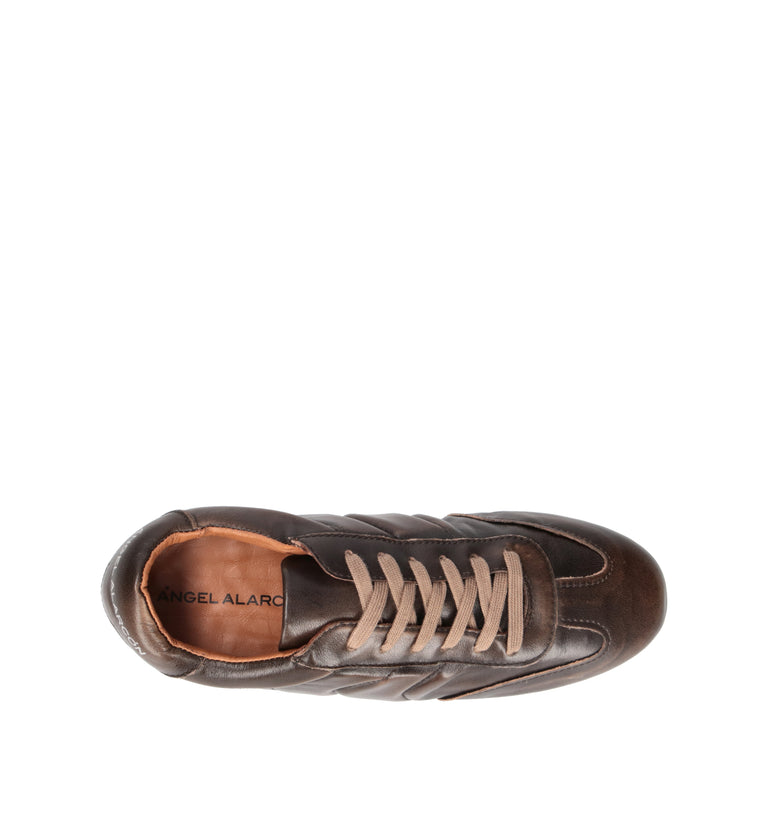 ANGEL ALARCON Sneaker donna marrone in pelle