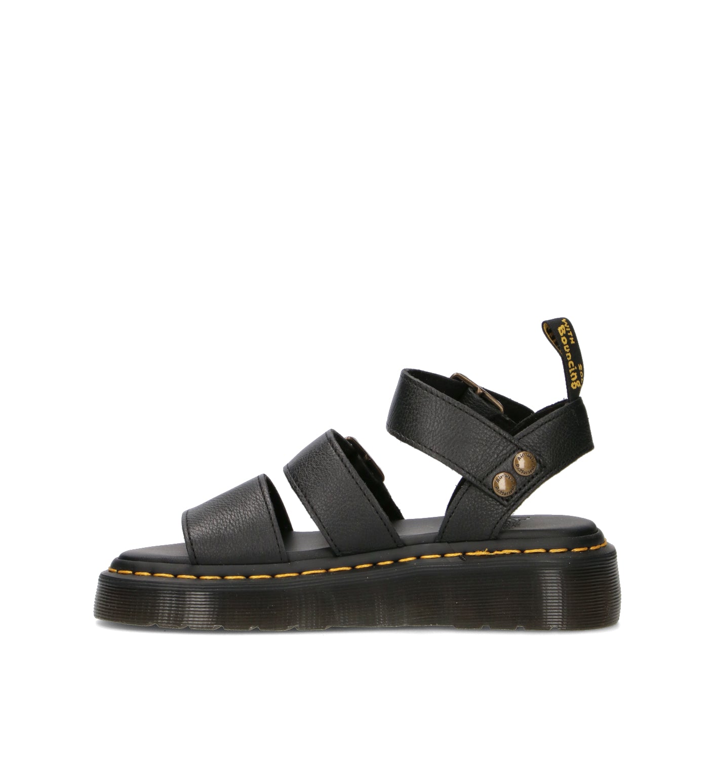 DR. MARTENS GRYPHON QUAD Sandalo donna nero in pelle