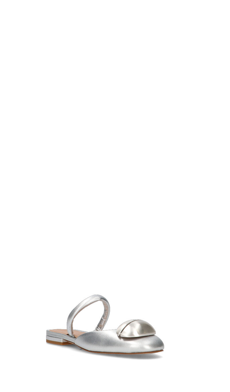 CHANTAL 1962 Slingback donna argento in pelle