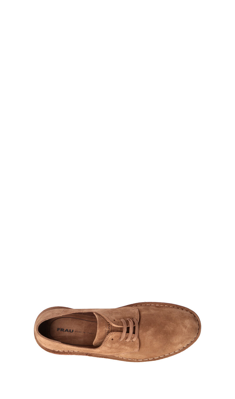FRAU Stringata uomo marrone in suede