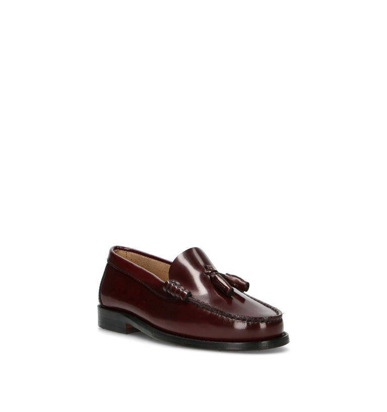 SAXONE Mocassino donna bordeaux in pelle
