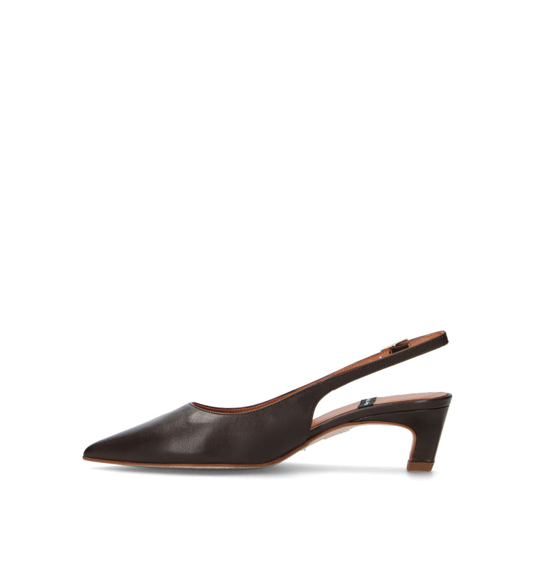 ANGEL ALARCON Slingback donna marrone in pelle