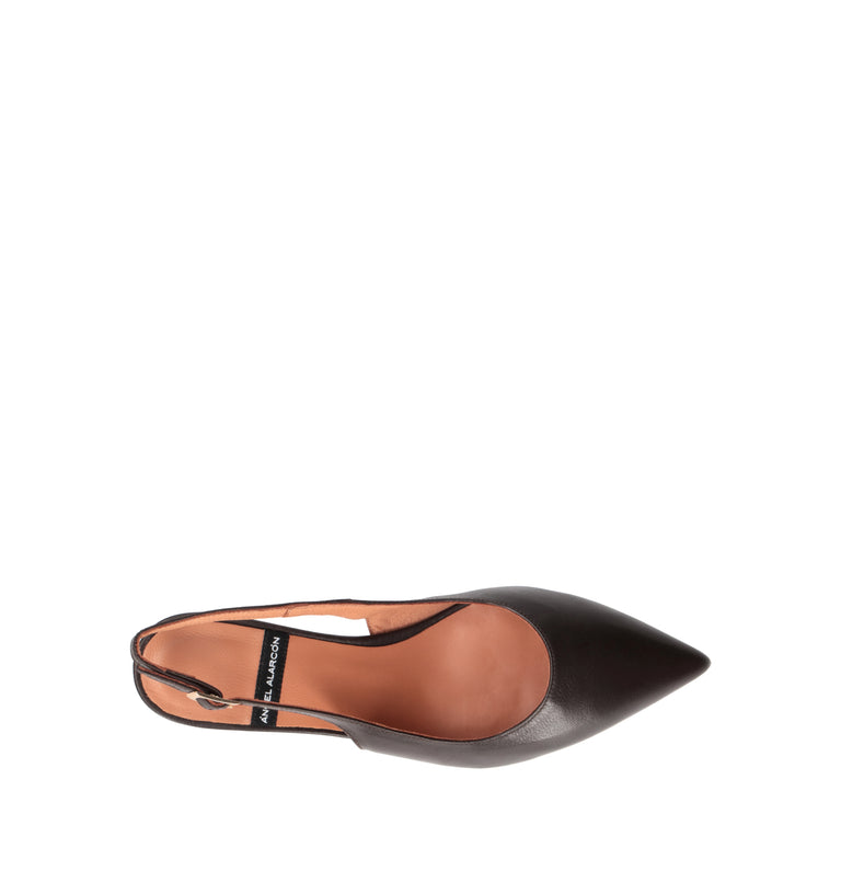 ANGEL ALARCON Slingback donna marrone in pelle