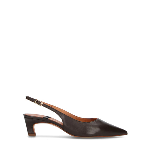 ANGEL ALARCON Slingback donna marrone in pelle