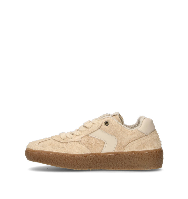 VERBENAS Sneaker donna beige in suede
