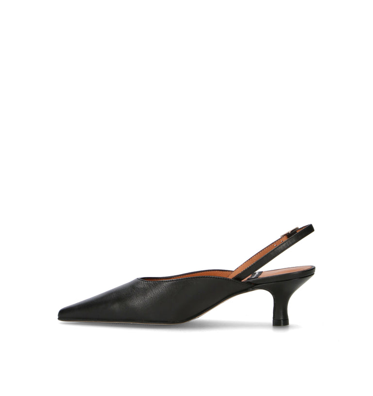 ANGEL ALARCON Slingback donna nera in pelle