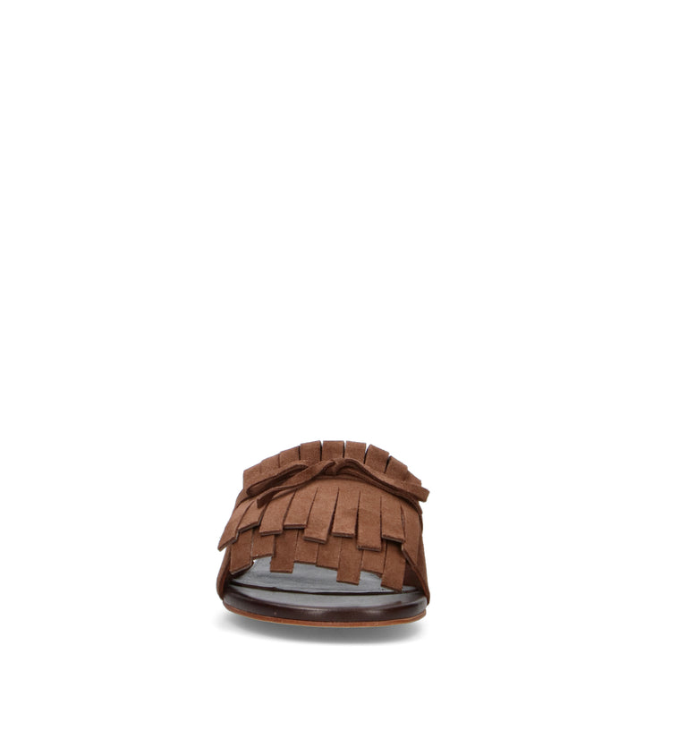 ANGEL ALARCON Ciabatta donna marrone in suede