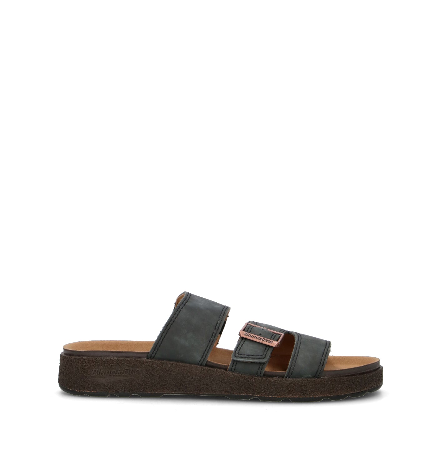 BLUNDSTONE Ciabatta uomo nera in suede