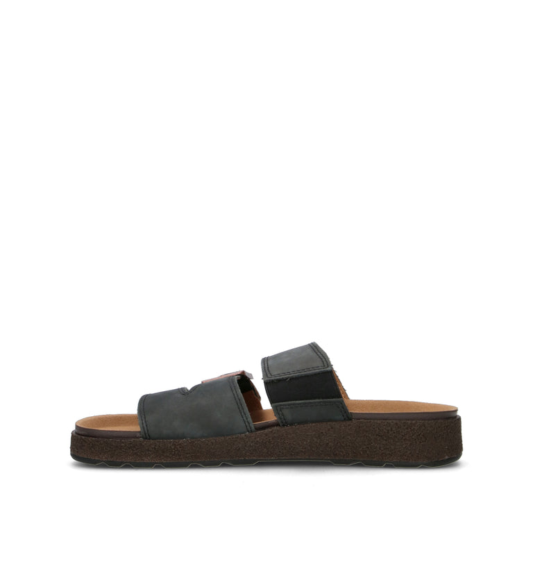 BLUNDSTONE Ciabatta uomo nera in suede