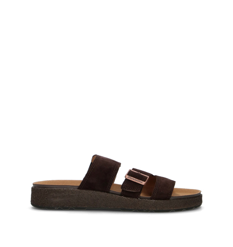 BLUNDSTONE Ciabatta uomo marrone in suede
