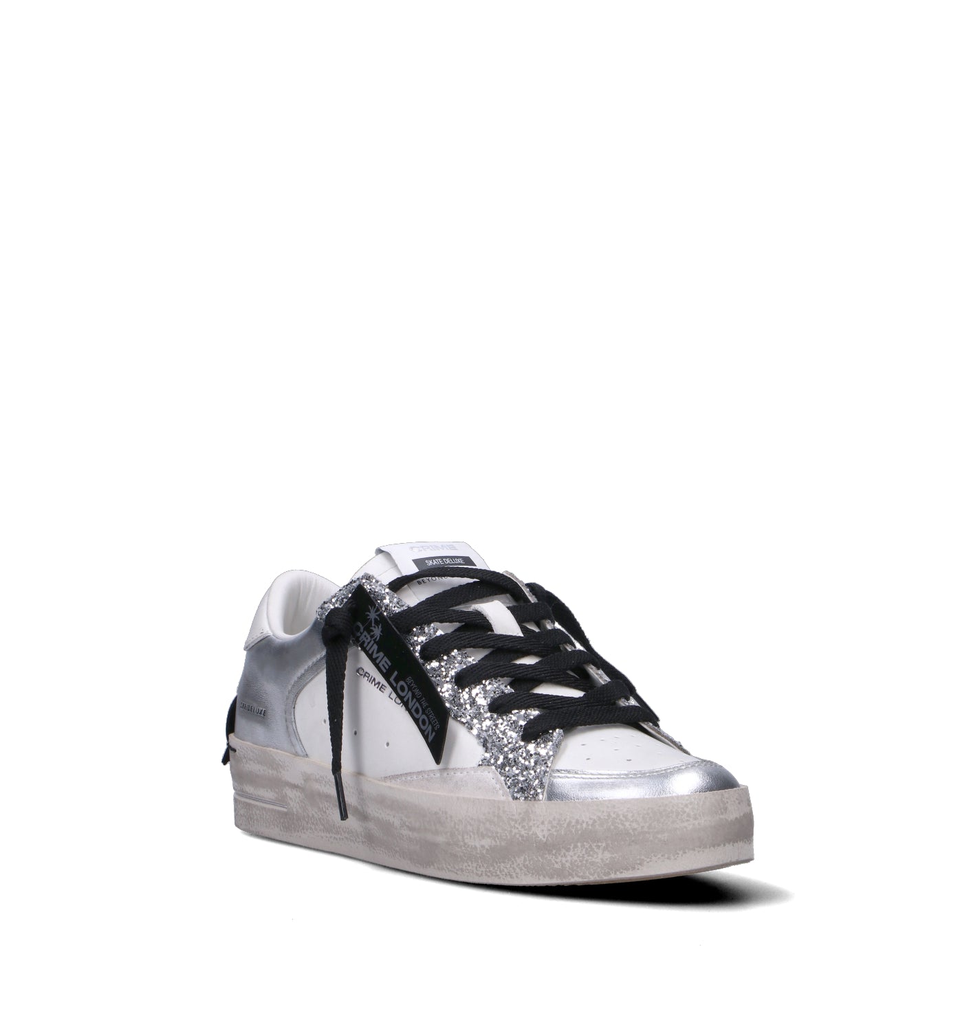 CRIME Sneaker donna bianca/argento