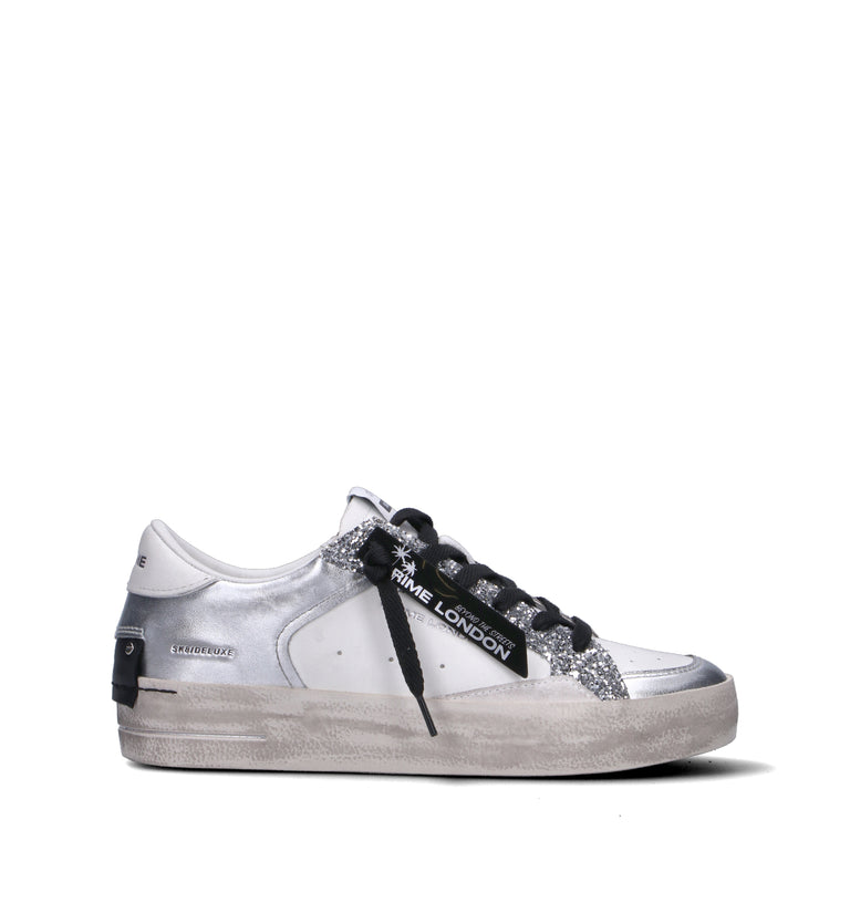 CRIME Sneaker donna bianca/argento