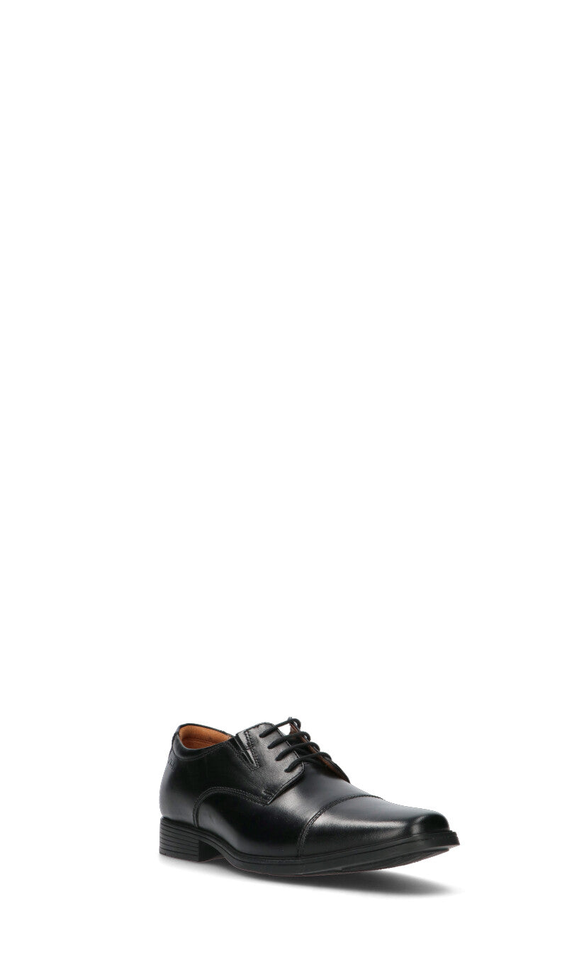 CLARKS ESSENTIALS Stringata uomo nera in pelle