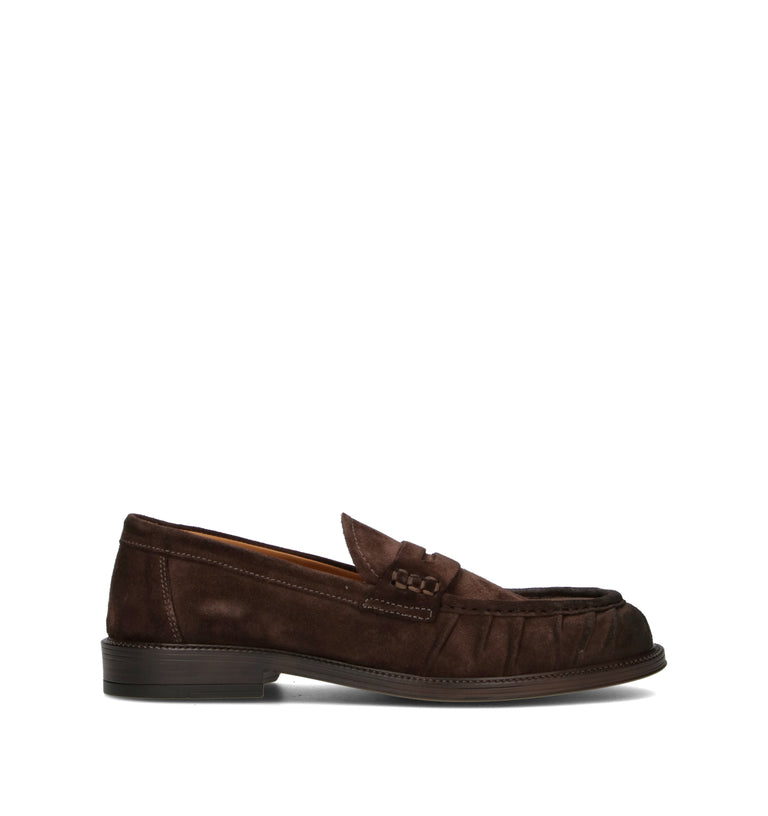 PAWELK'S Mocassino uomo testa di moro in suede