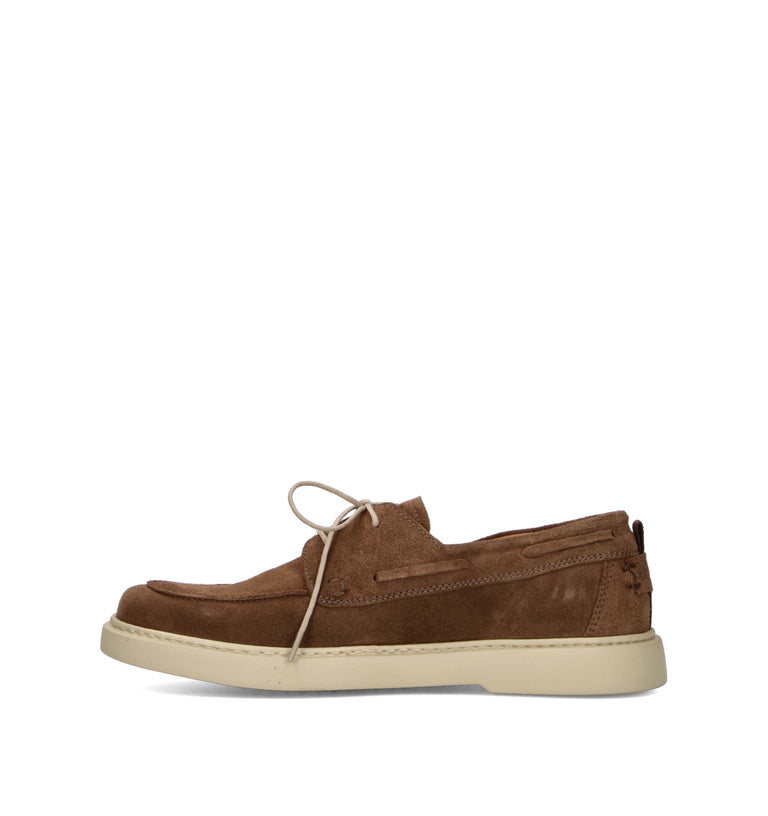 PAWELK'S Stringata uomo cacao in suede